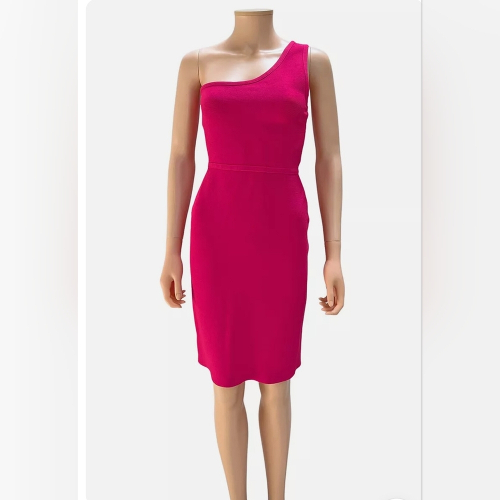 BCBG Max Azria fushcia one shoulder dress